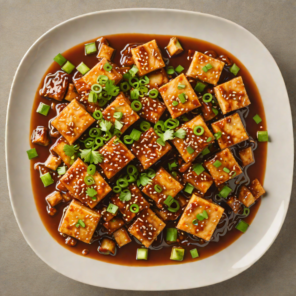 Spicy Korean-Style Braised Tofu with Gochujang and Scallions