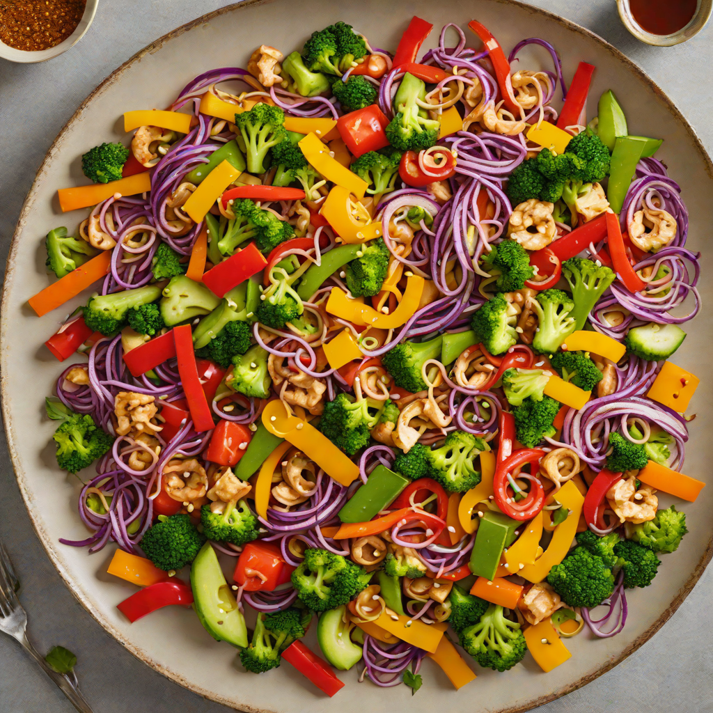 Rainbow Veggie Stir-Fry with Ginger-Lime Sauce