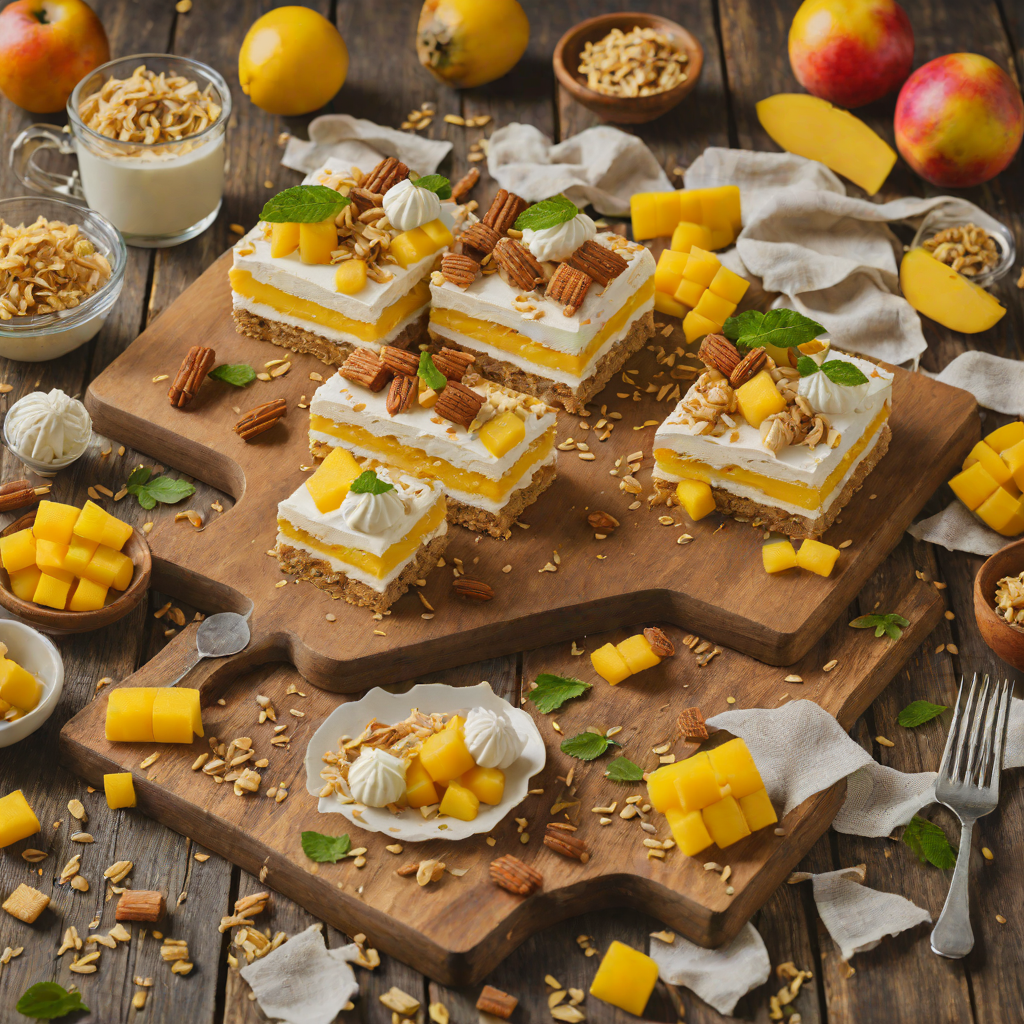 Mango Float No-Bake Layered Dessert with Graham Crackers