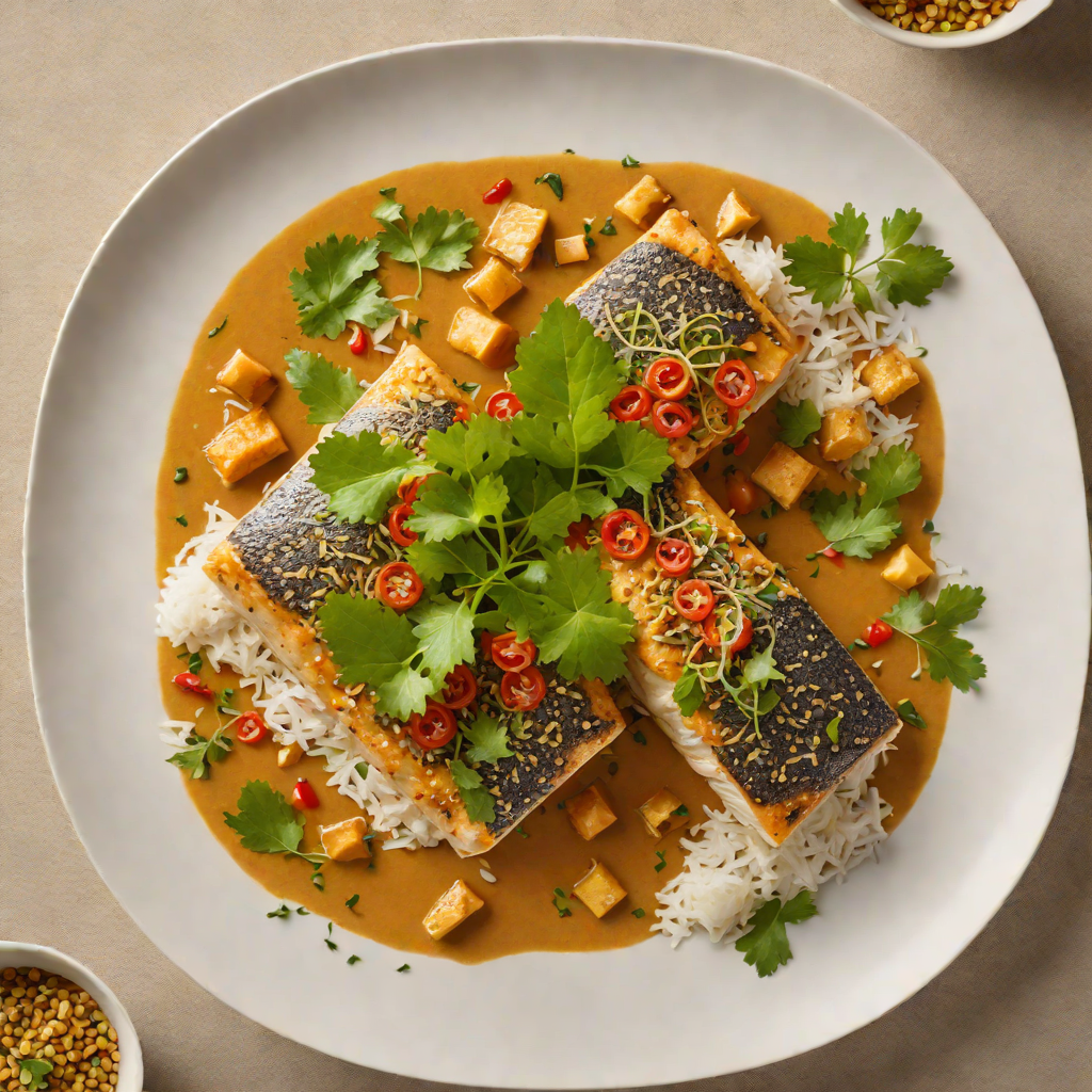 Slow-Cooked Barramundi Curry with Finger Lime and Coconut