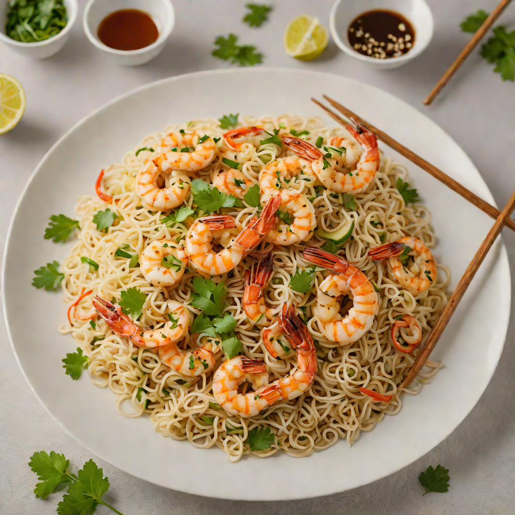 Stir-Fried Rice Noodles with Lemongrass and Grilled Shrimp