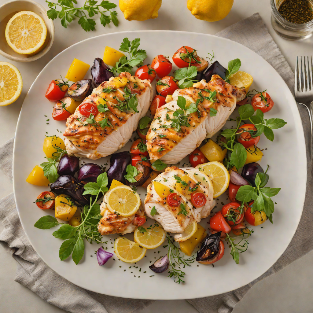 Mediterranean Lemon-Oregano Chicken with Roasted Vegetables