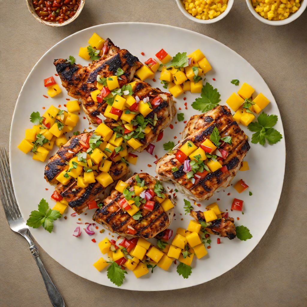 Grilled Jerk-Spiced Caribbean Chicken with Mango Salsa
