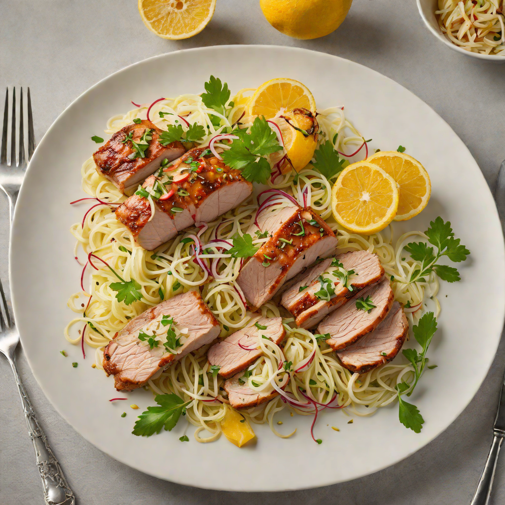 Citrus-Glazed Pork Tenderloin with Fennel and Apple Slaw