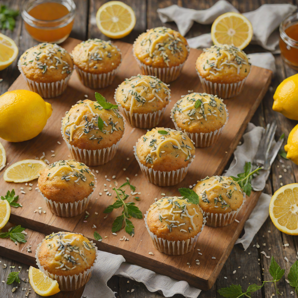 Lemon Poppy Seed Muffins with Honey Glaze