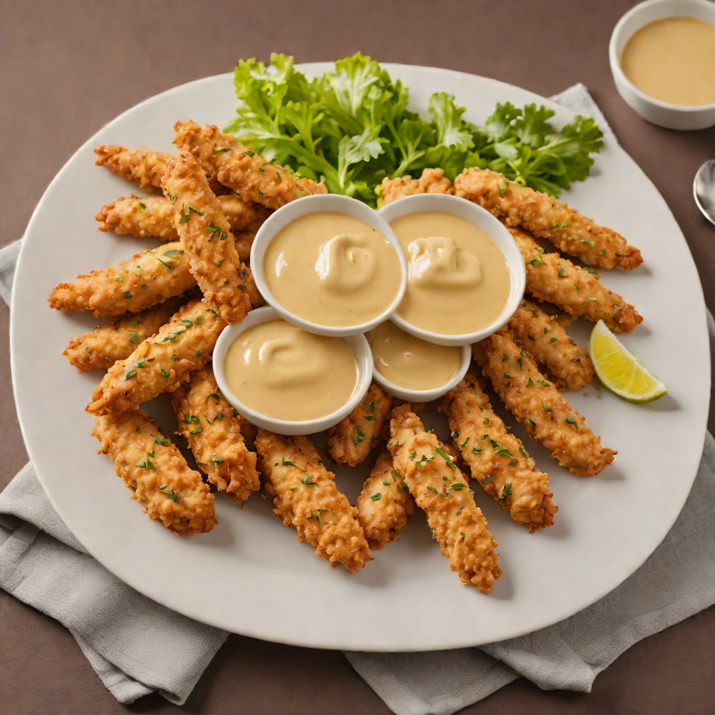 Pan-Seared Chicken Tenders with Sweet Honey-Mustard Dip