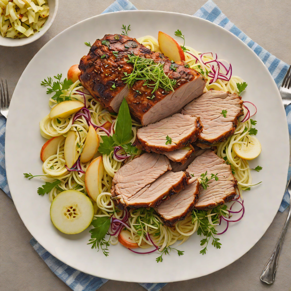 Slow-Roasted Pork Shoulder with Apple and Fennel Slaw