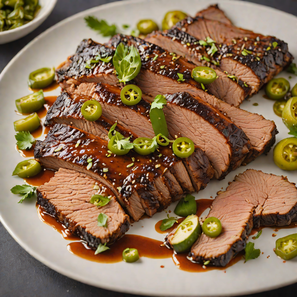 Bourbon-Glazed Texas Brisket with Smoked Jalapeño Rub