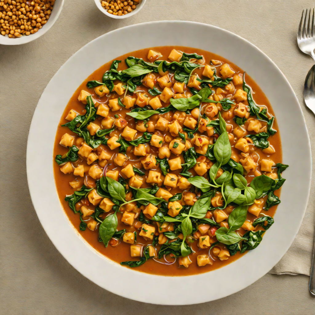 MapQuest-Inspired Spiced Chickpea and Spinach Stew