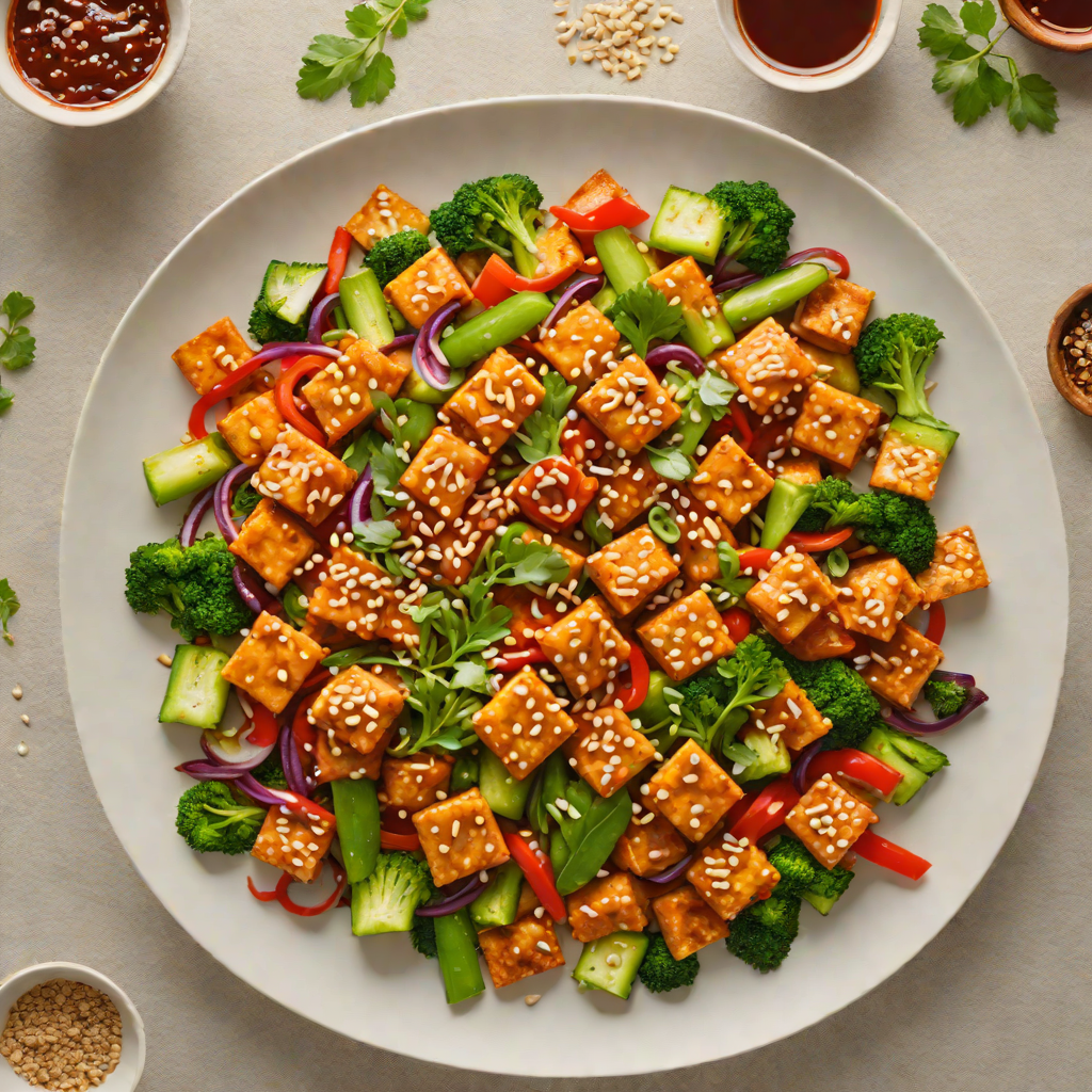 Spicy Korean-Inspired Tofu Stir Fry with Gochujang and Seasonal Vegetables