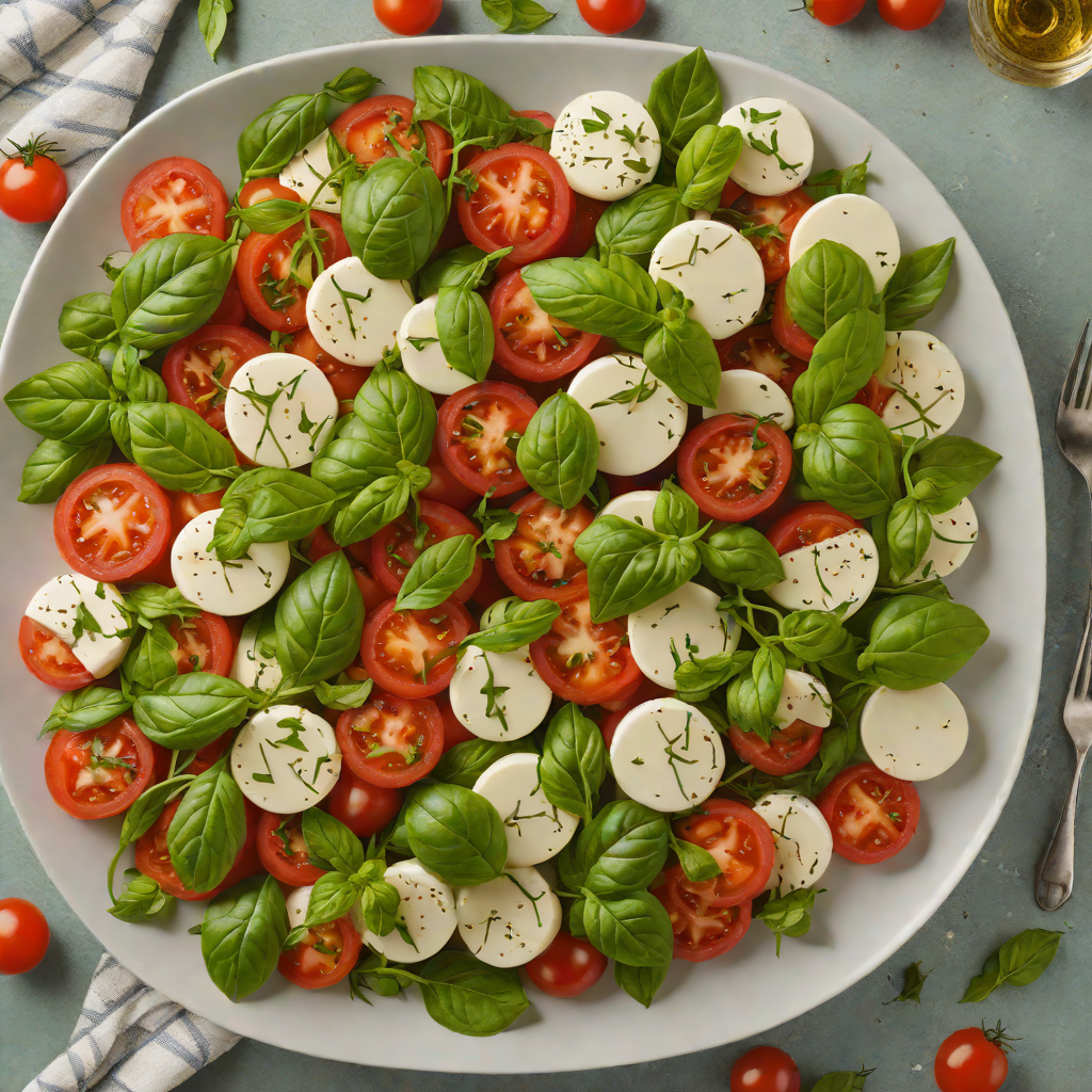 Chilled Picnic-Style Caprese Salad with Fresh Basil
