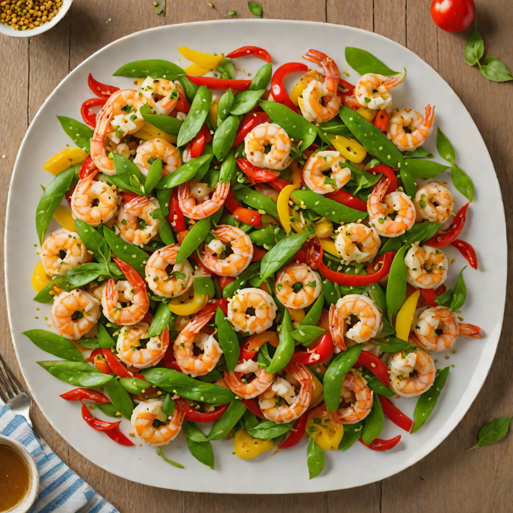 Garlic-Butter Shrimp Stir-Fry with Snow Peas and Bell Peppers