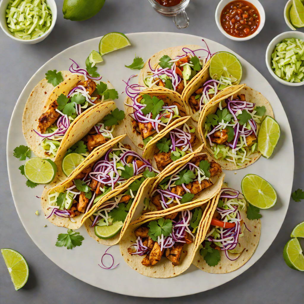 Spiced Mesquite-Grilled Chicken Tacos with Cilantro-Lime Slaw