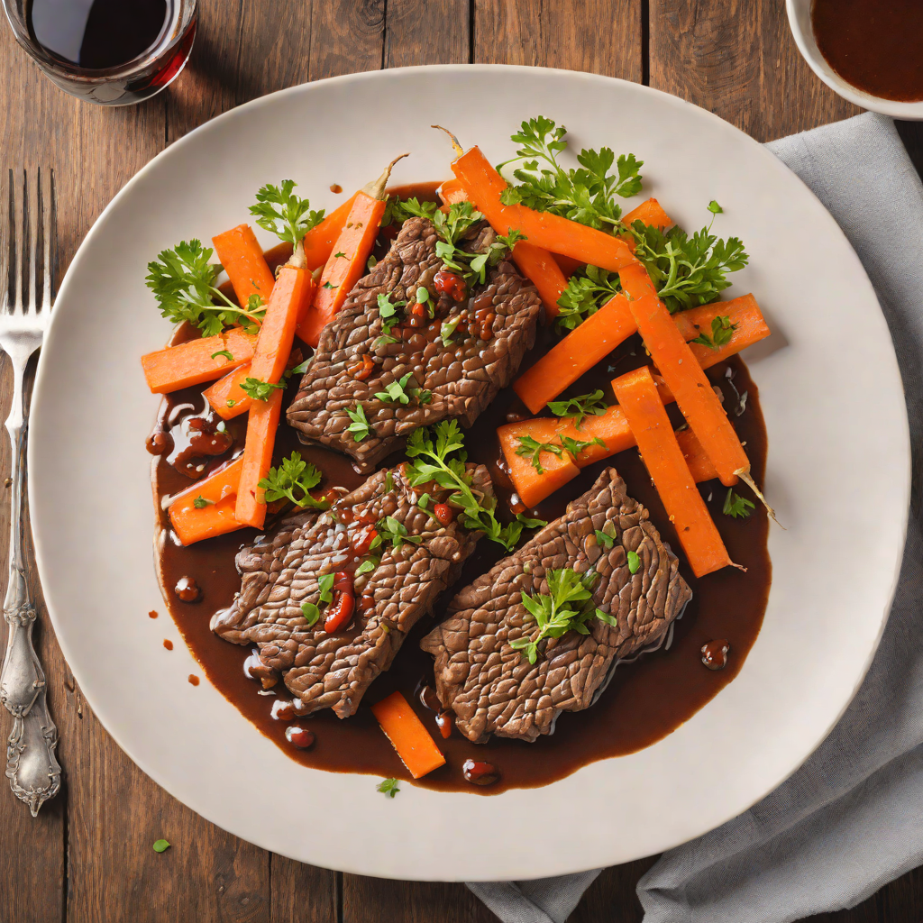 Slow-Braised Beef with Red Wine and Carrots