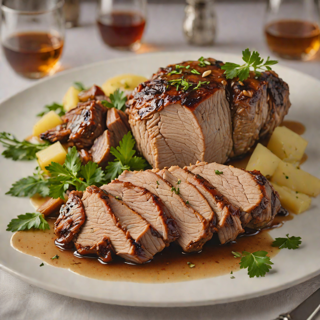 Slow-Cooked Pork Shoulder with Garlic and Cider