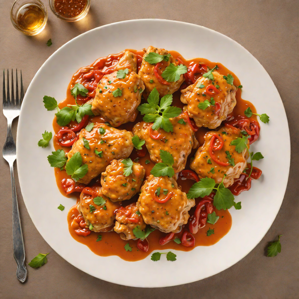 Sautéed Chicken Thighs with Roasted Bell Pepper Sauce