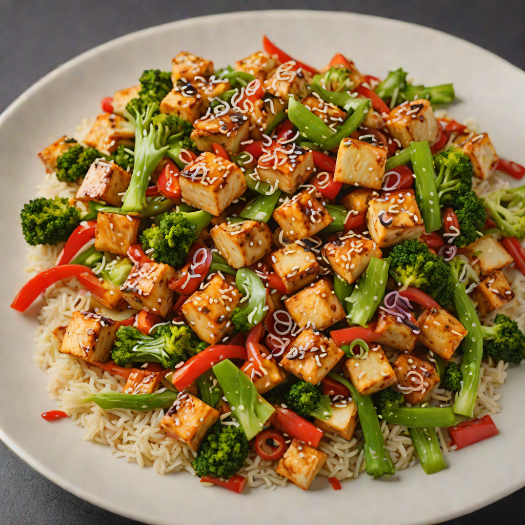 Spicy Korean-Style Tofu and Vegetable Stir-Fry