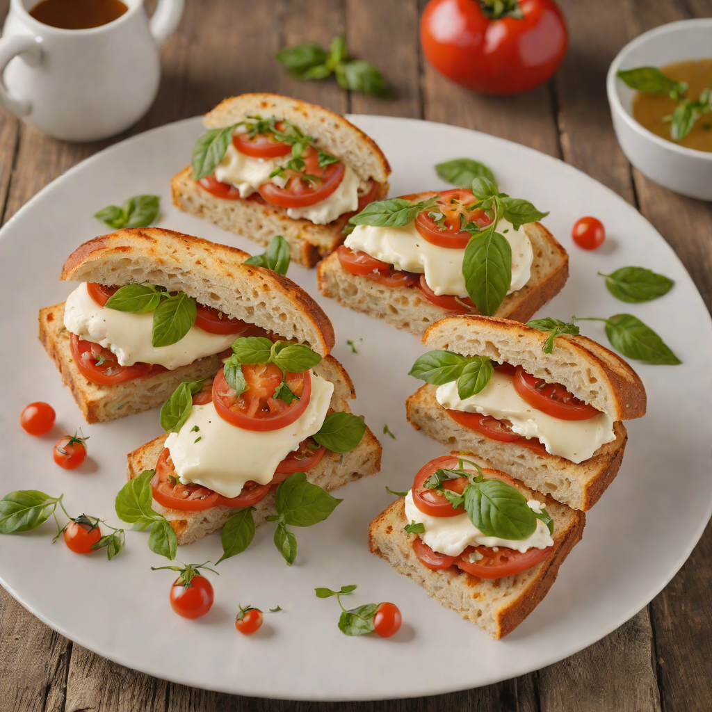 Picnic-Style Rustic Tomato and Mozzarella Sandwich