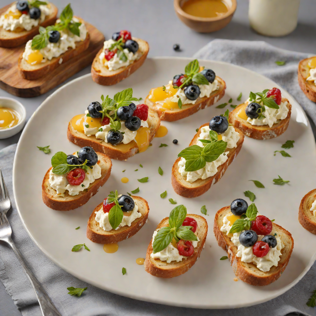 Impromptu Jazz Brunch Spiced Ricotta and Honey Crostini