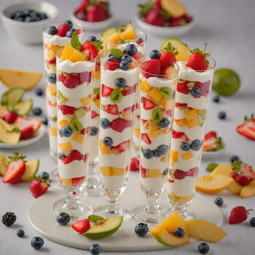No-Bake Rainbow Fruit and Yogurt Parfait Tubes