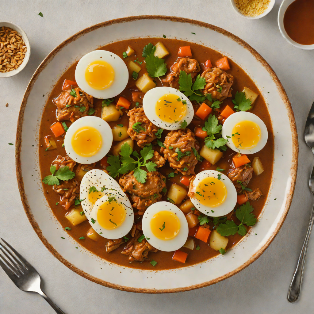 Doro Wat-Inspired Spiced Chicken Stew with Hard-Boiled Eggs