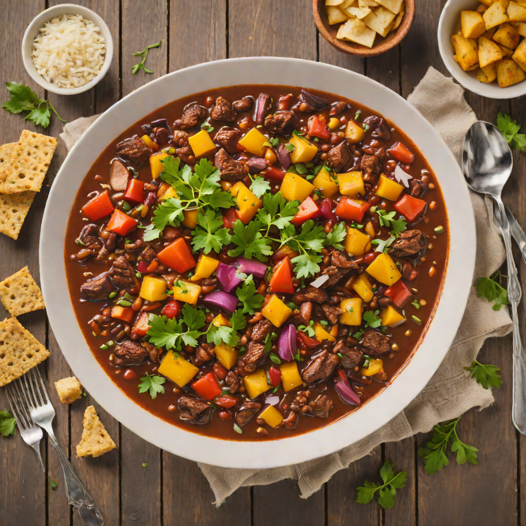 Rustic Beavers Bend Venison Chili with Roasted Vegetables