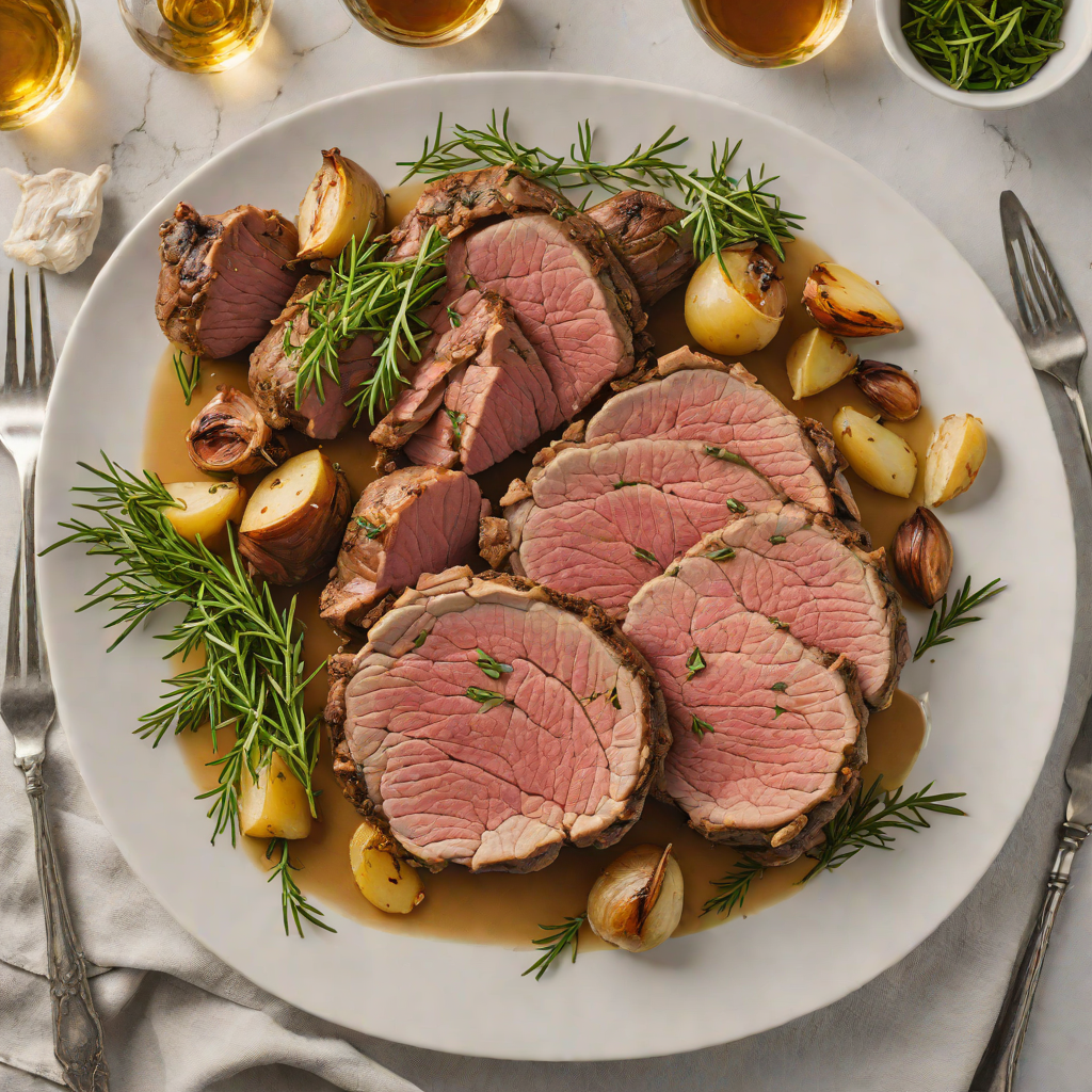 Oven-Roasted Garlic and Rosemary Leg of Lamb