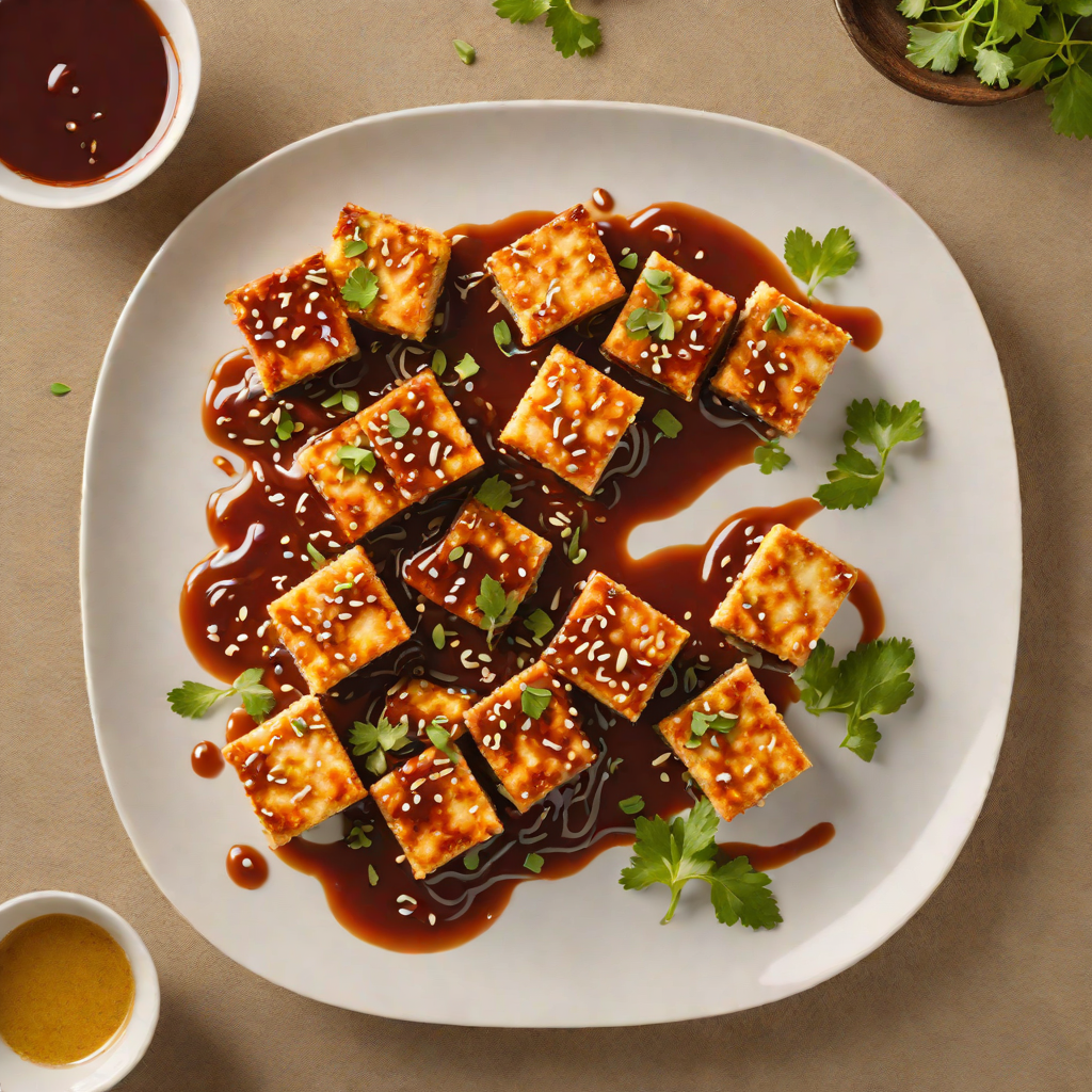 Crispy Pan-Fried Tofu with Spicy Korean Gochujang Sauce