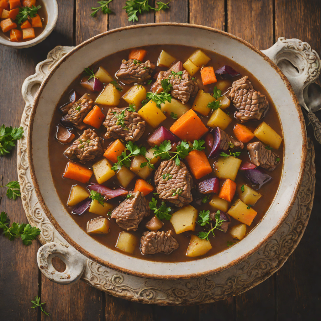 God of War-Inspired Nordic Lamb Stew with Root Vegetables