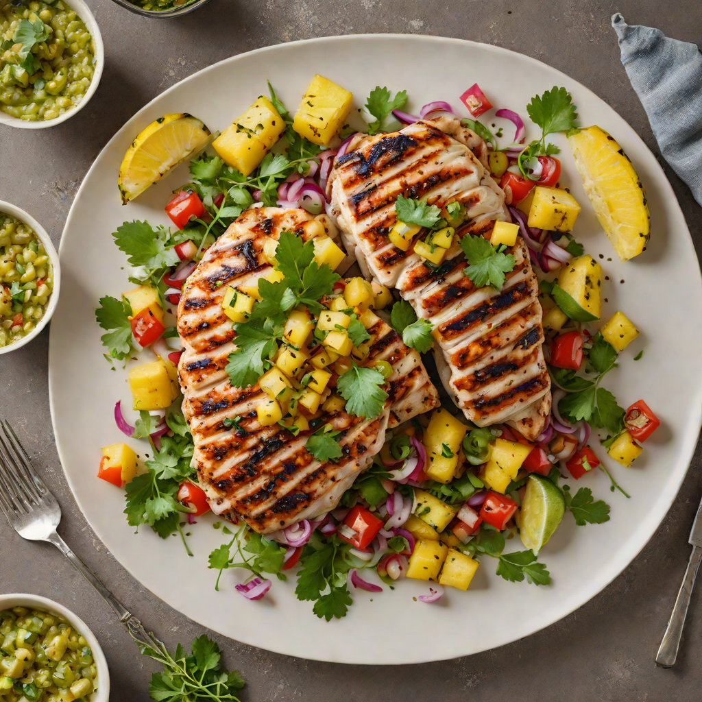Grilled Mezcal-Lime Chicken with Charred Pineapple Salsa