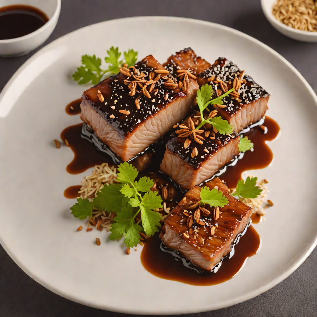 Glazed Filipino Pork Belly Adobo with Star Anise