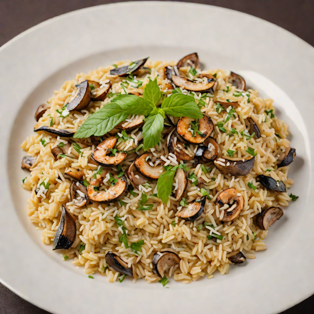 Whiskey-Infused Mushroom Risotto with Parmesan