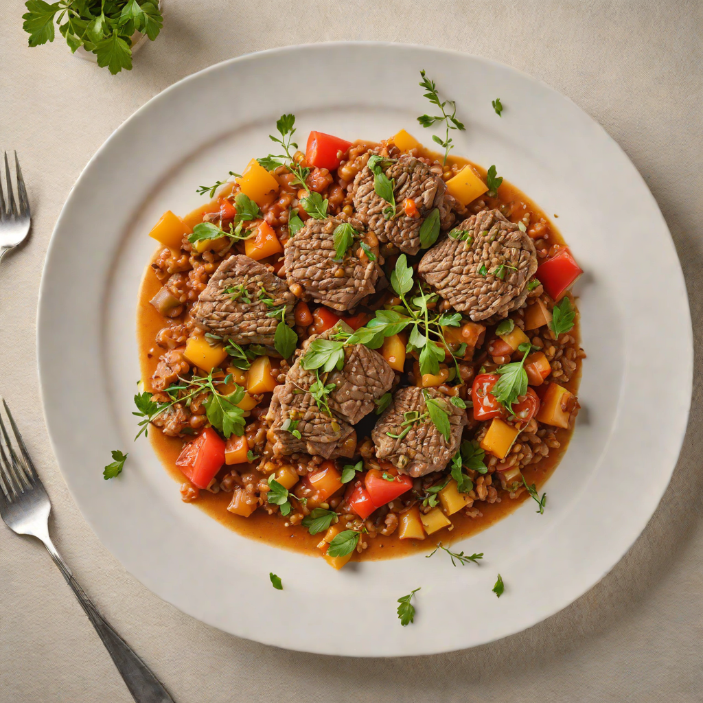 Slow-Cooked Lamb with Mediterranean Herb and Tomato Ragout