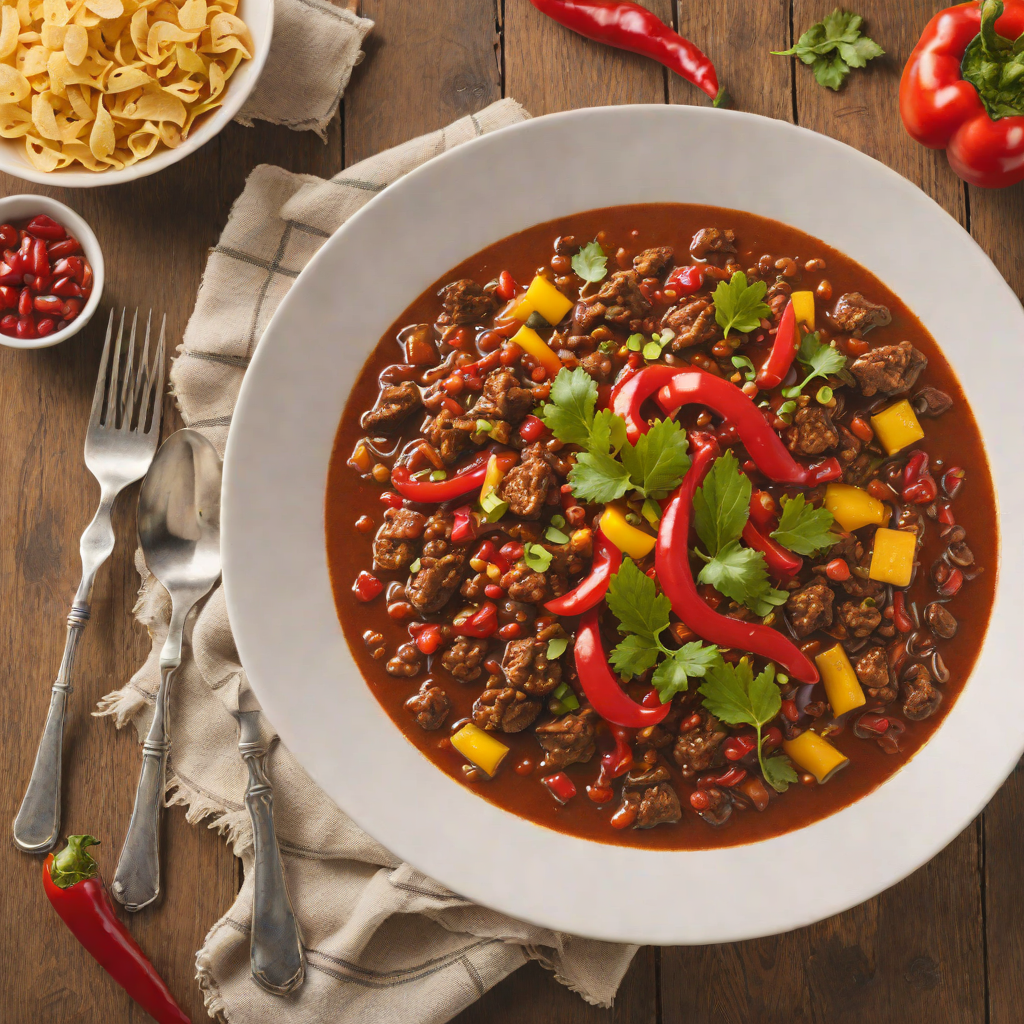 Colorado-Inspired Bison Chili with Roasted Peppers