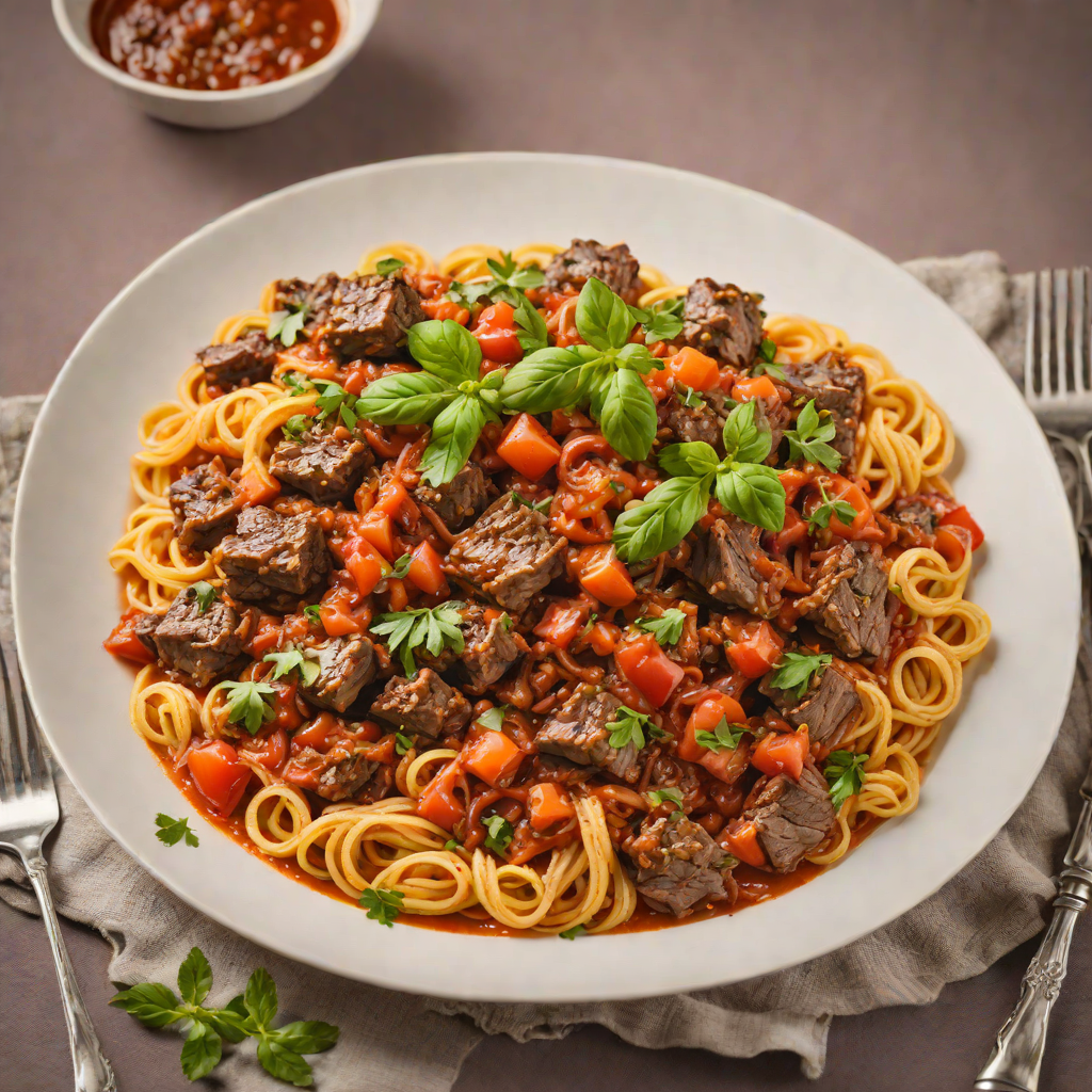 Slow-Braised Beef Ragu with Rustic Tomato Sauce