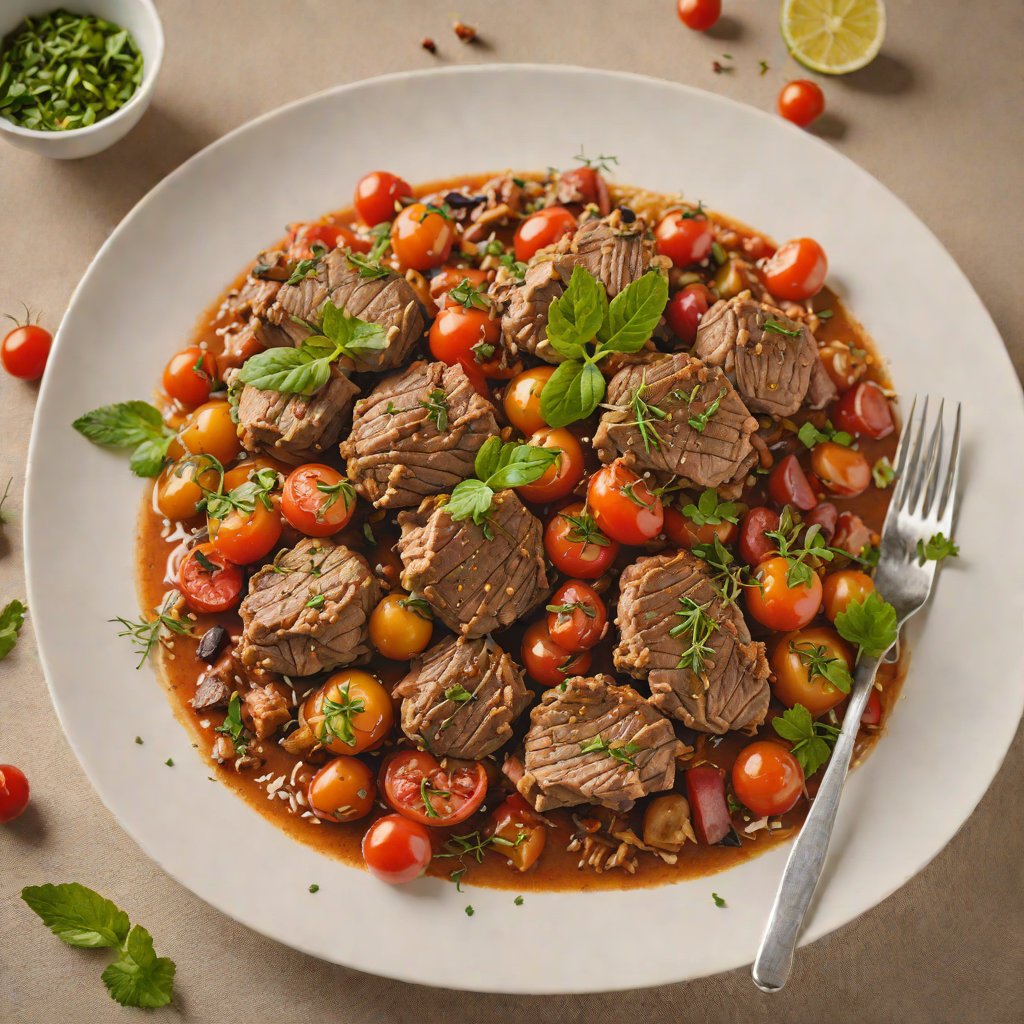 Slow-Cooked Lamb with Tomatoes, Cinnamon, and Greek Spices