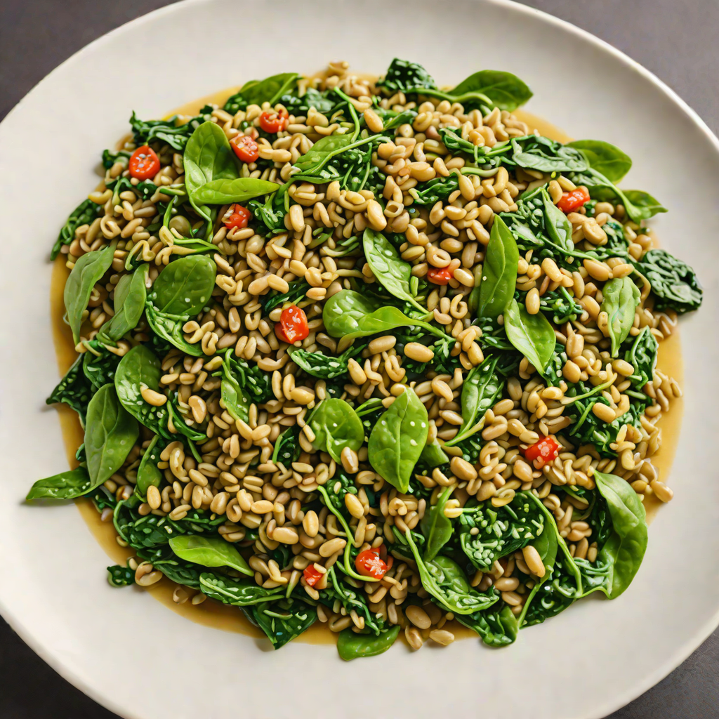 Sautéed Ginisang Mung Beans with Spinach and Garlic