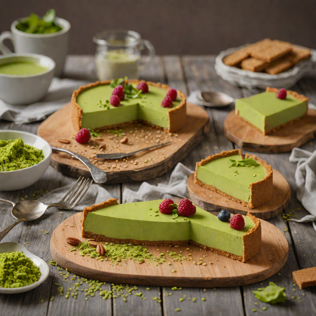 No-Bake Matcha Cheesecake with Graham Cracker Crust