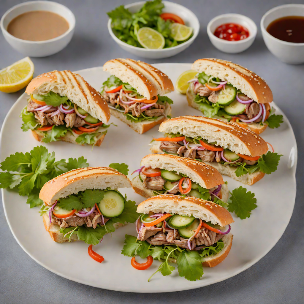 Vietnamese-Inspired Grilled Lemongrass Pork Sandwiches with Pickled Vegetables