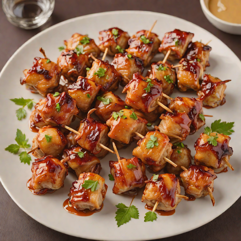 Maple-Glazed Bacon-Wrapped Chicken Bites