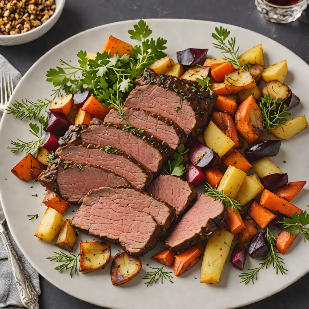 Sheet Pan Colorado Bison Roast with Roasted Root Vegetables