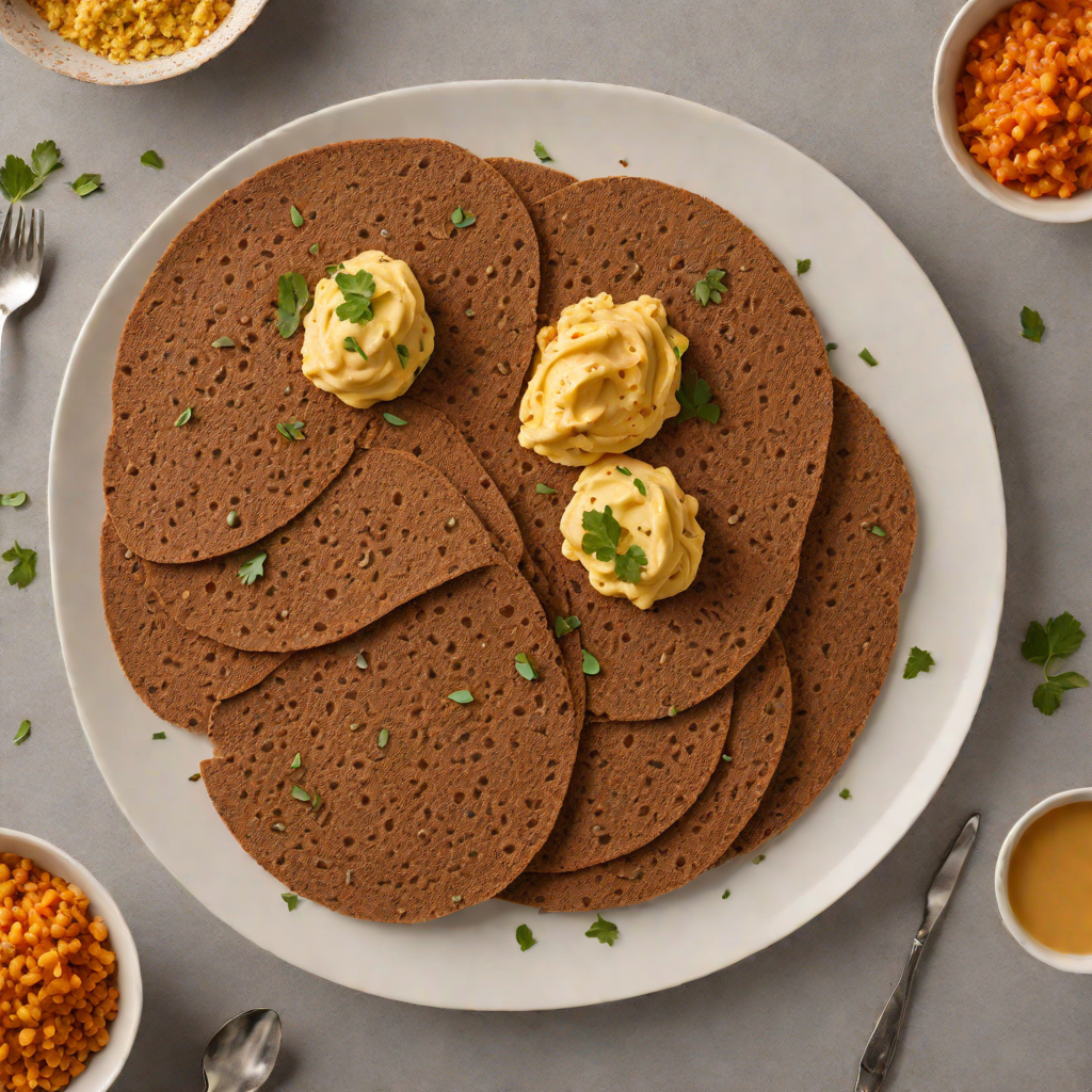 Injera-Style Teff Flatbread with Spiced Berbere Butter