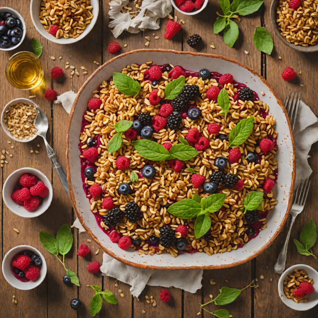Wild Berry and Sage Crisp with Oat Topping