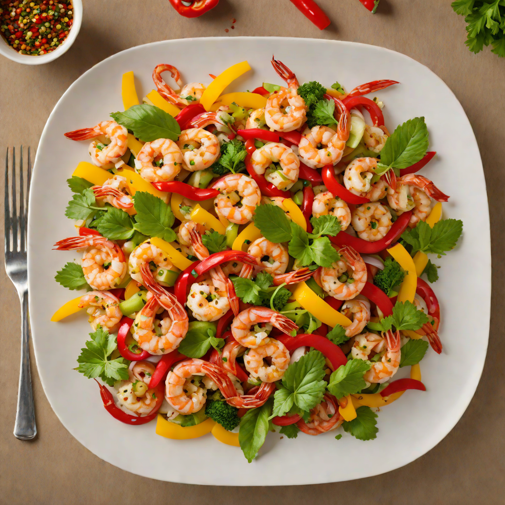 Spiced Tropical Shrimp Stir Fry with Bell Peppers