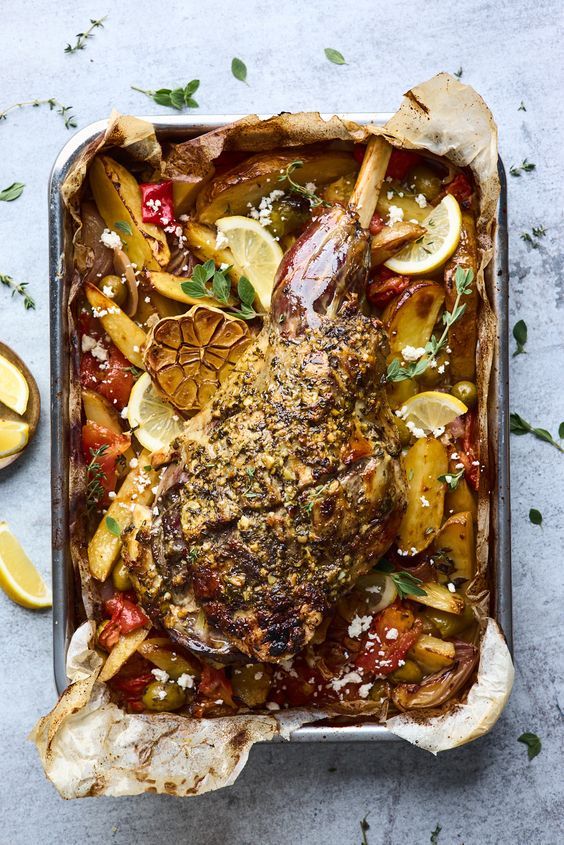 Greek-Inspired Slow Cooker Lamb with Mediterranean Vegetables
