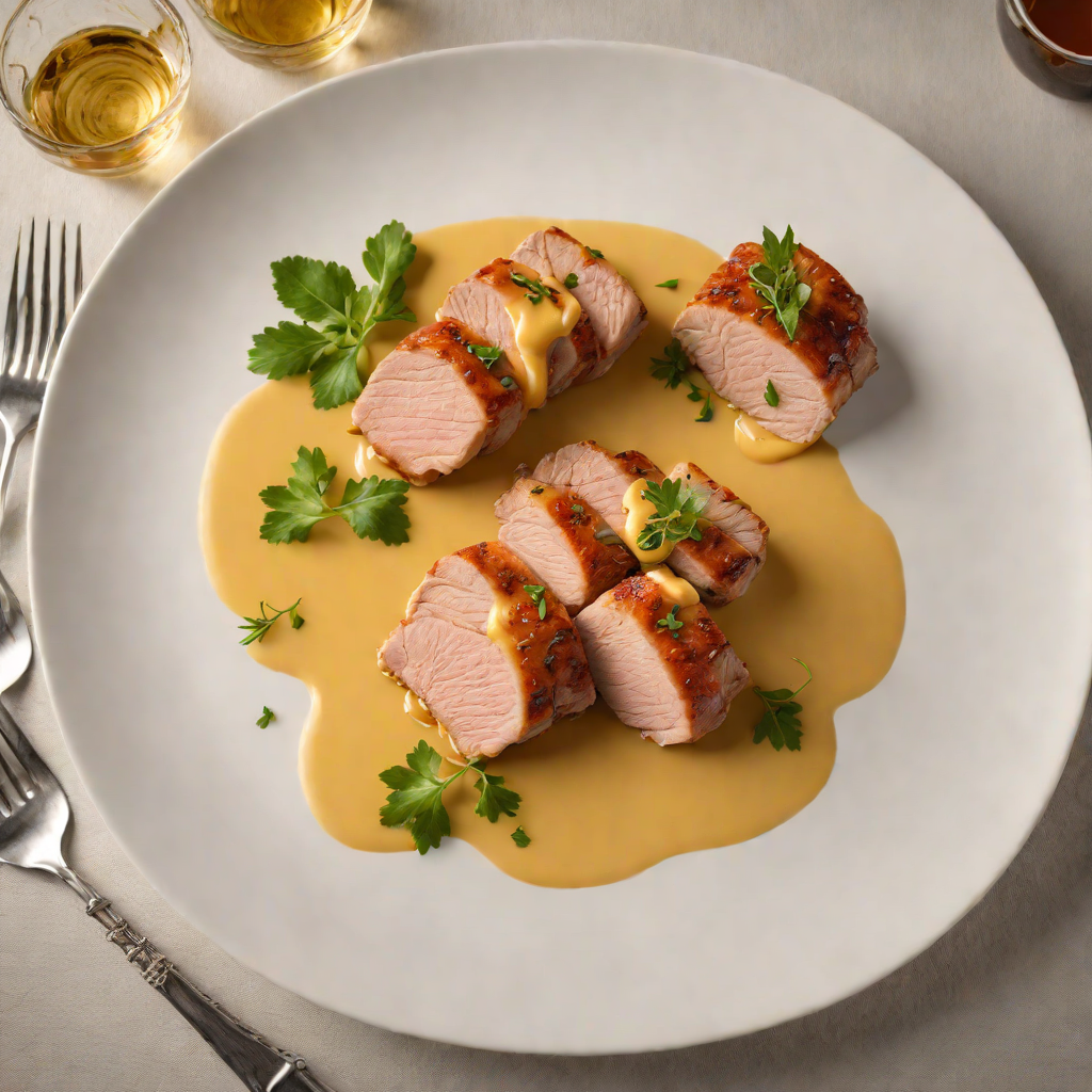 Pan-Seared Pork Tenderloin with Cider and Saffron Sauce