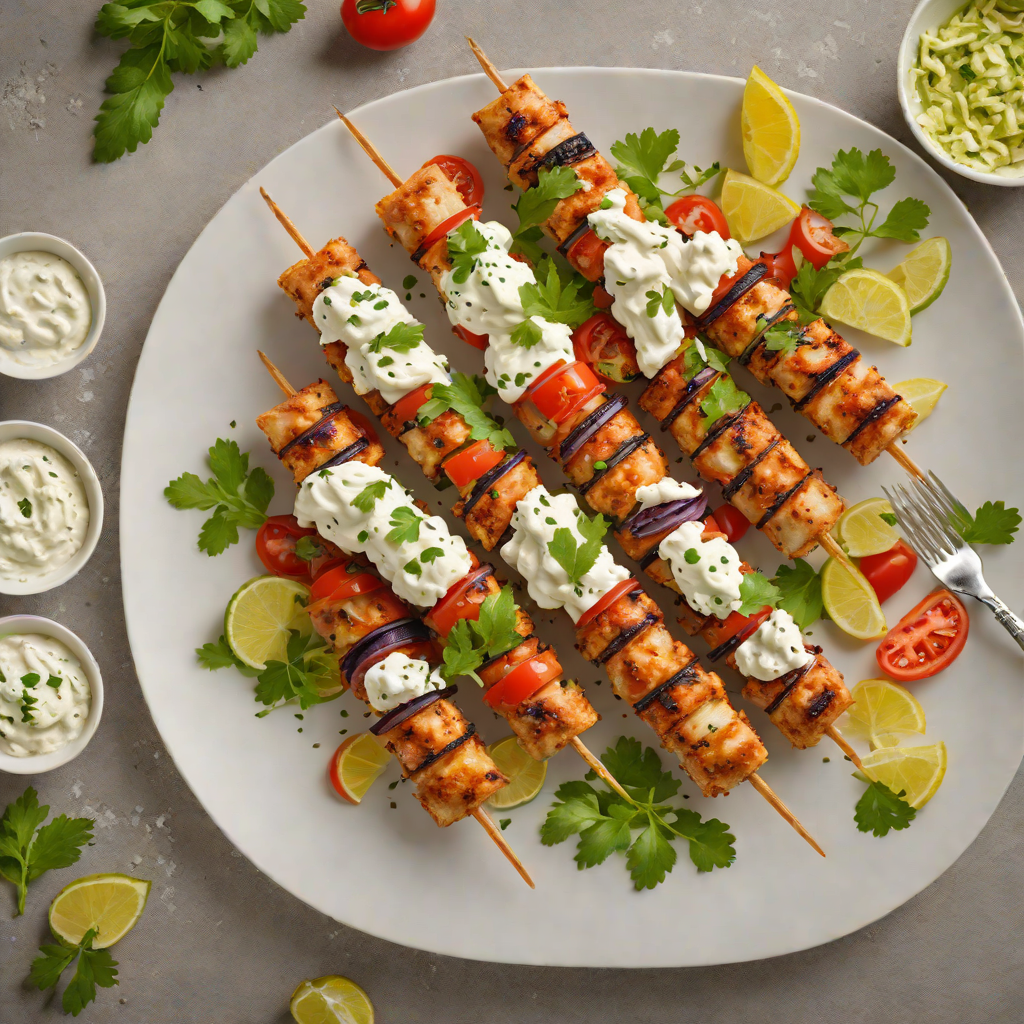 Mediterranean Chicken Souvlaki with Tzatziki Sauce