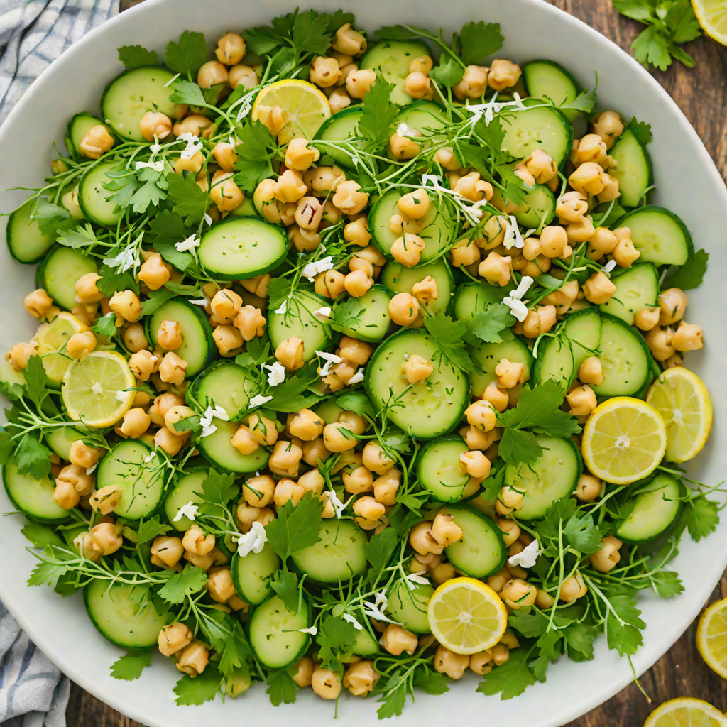 Lemon-Dill Cucumber and Chickpea Salad