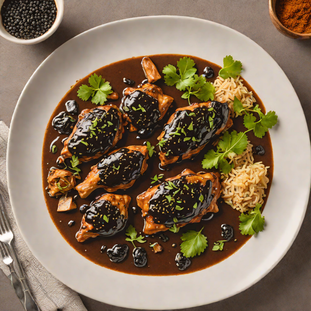 Slow-Simmered Chicken Mole Negro with Toasted Spices