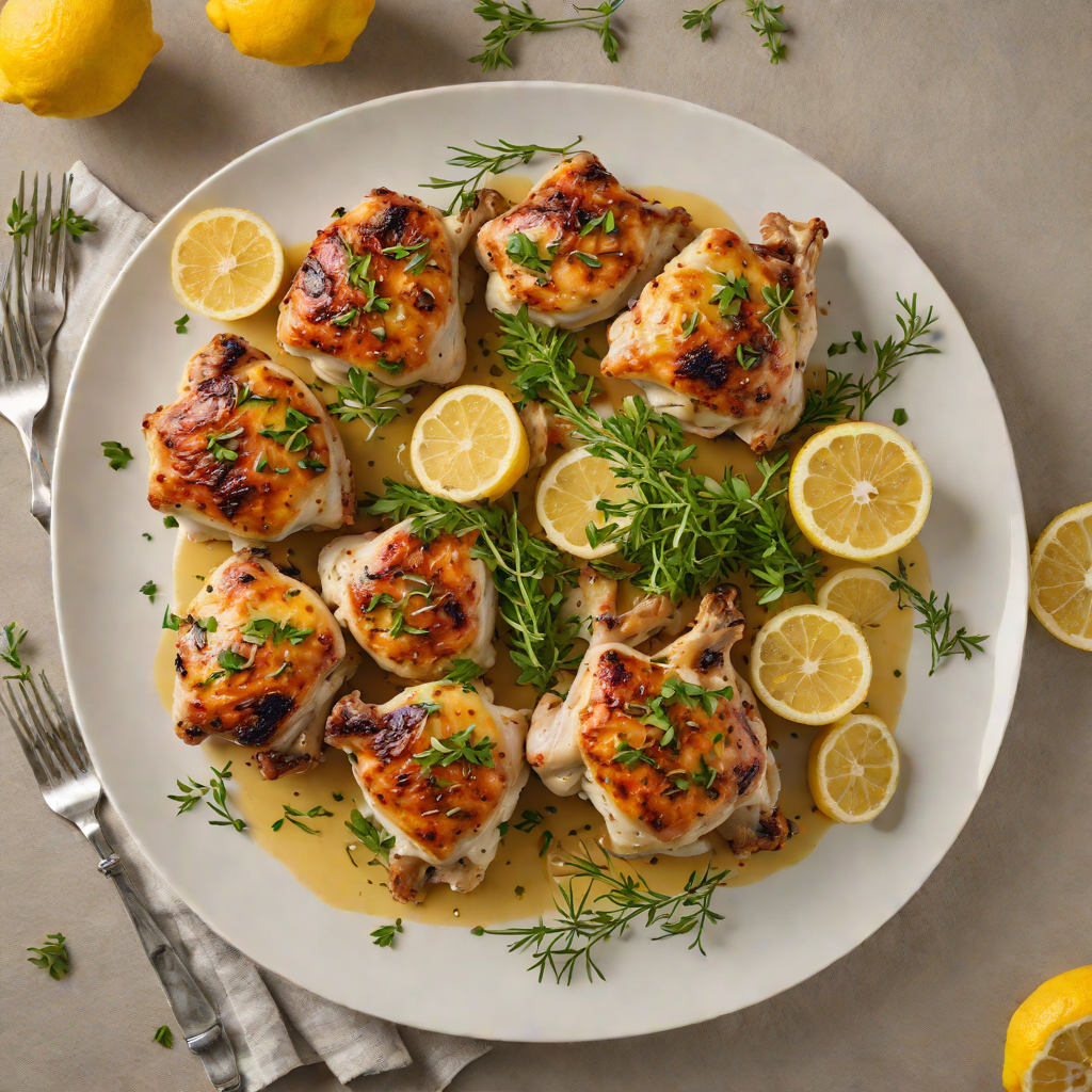 Pan-Roasted Lemon Garlic Chicken Thighs with Thyme